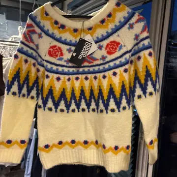 RODEO CROWNS 기하학 패턴 니트 S