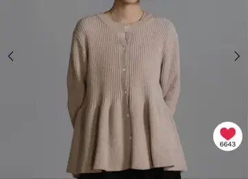 로리즈팜 페플럼 니트 가디건 LS