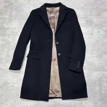 두지엠 클라세 일본제 울 체스터 코트 고급 마감 다크 네이비