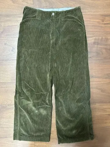 텐더로인 코듀로이 와이드 팬츠 올리브 그린
