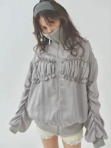 펠리큘 리본 개더 리브 블라존 그레이