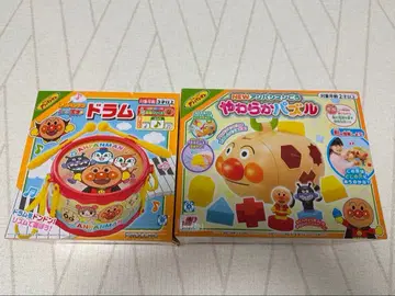 [새상품] 호빵맨 드럼 & 말랑말랑 퍼즐 세트