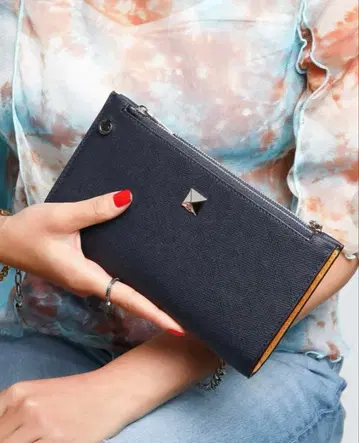 네이비 장지갑 숄더 포함