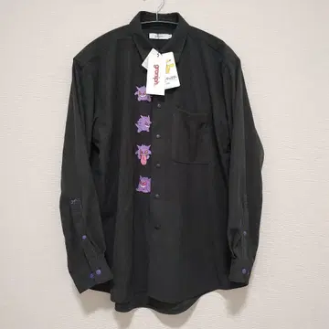 그라니프 포켓몬스터 겐가 자수 코듀로이 오버 사이즈 셔츠