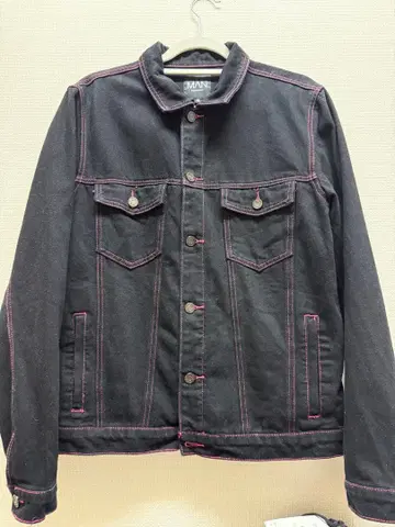 블랙 데님 자켓