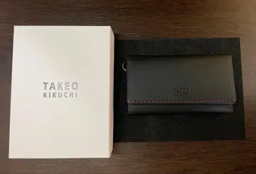 TAKEO KIKUCHI 블랙 가죽 키케이스