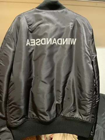 WIND AND SEA MA-1 자켓 블랙