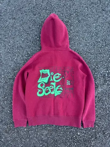 United Athle 버건디 집업 후드티