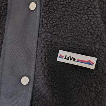 JaVa 후드 오버 사이즈 보아 아우터 블랙