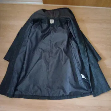 그레이 후드 부착 코트