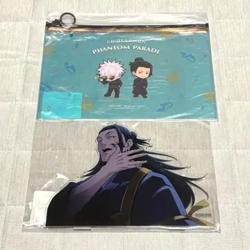 주술회전 팬파레 복권 회옥옥절 아크릴 스탠드 오로라 파우치 카게야마 고죠