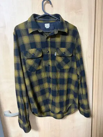 cootie 옴브레 체크 셔츠 M 블랙 브라운