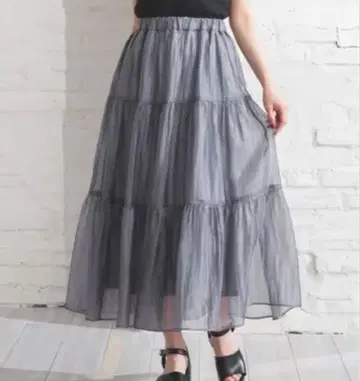 티어드 롱 스커트 honeys