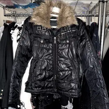 fur jacket gimmick 다운 V계 시크 스타일 y2k