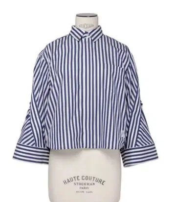 sacai x Thomas Mason 네이비 화이트