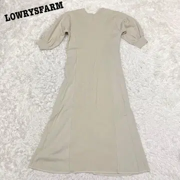 a2067 [로리즈팜] 반팔 니트 원피스 플레어 심플 퍼프 소매