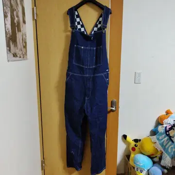 XLARGE 다크 블루 데님 오버롤