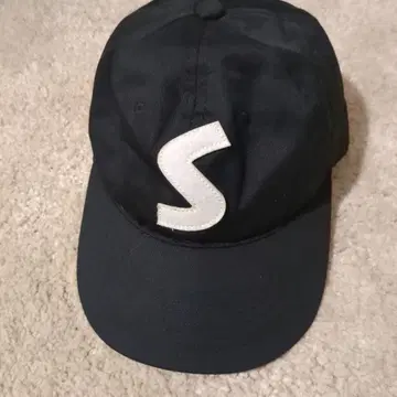 Schott S 로고 야구 모자 블랙