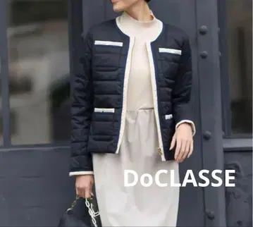 두클라쎄 DoCLASSE 네이비 퀼팅 자켓 L 금장 버튼