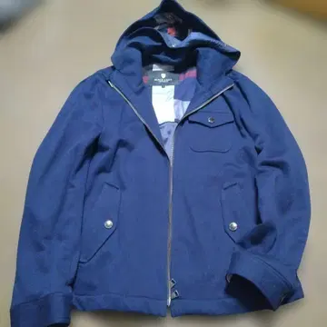 CRESTBRIDGE BLACKLABEL 후드 부착 네이비 점퍼 LL