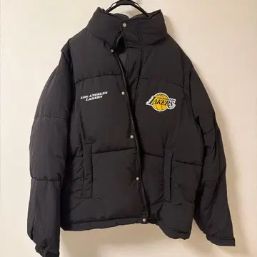NBA/레이커스 다운 자켓 블랙 후드 부착
