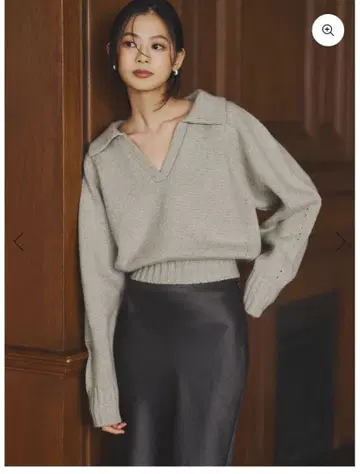 anuans 스키퍼 멜란지 니트 풀오버