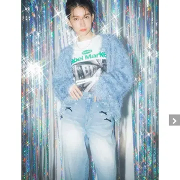 RODEO CROWNS WIDE BOWL 라메 샤기 니트 가디건