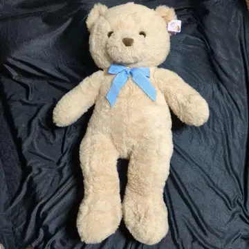 곰 봉제 인형 Wandfl Bear EX BIG 파란 리본 포함