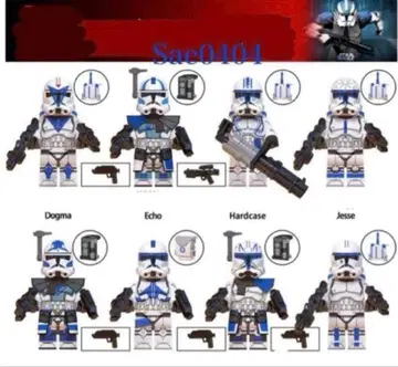 제501대대 클론 트루퍼 미니 피규어 8개 스타 워즈