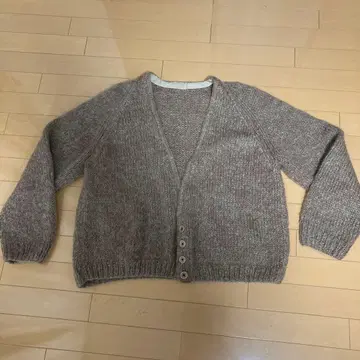 모헤어 혼방 V넥 가디건