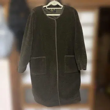 Sunny Clouds 카키 프리 플리스 코트