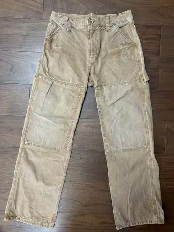 빅팀 더블니 페인터 베이지 카고 팬츠 4 포켓