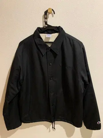 champion 블랙 플리스 안감 자켓 M 사이즈