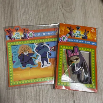 주토피아 제일복권 F상 피닉 러버 마스코트 키링 스티커