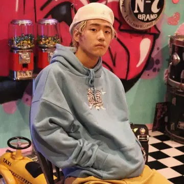 9090 타이거 패턴 엔젤 후드티