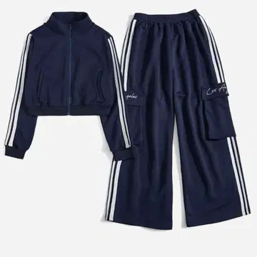 쉬인 셋업 상하의 저지 네이비 M