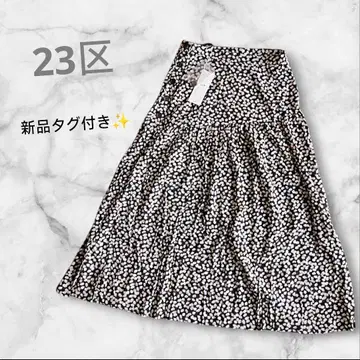 23구 꽃무늬 프린트 롱 스커트 38 미사용 새상품 택 포함