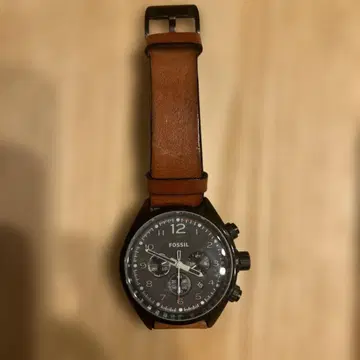 FOSSIL 크로노그래프 손목시계 블랙/브라운