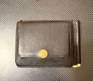 ROTAR 접이식 지갑 머니클립 블랙 가죽 지갑 블랙