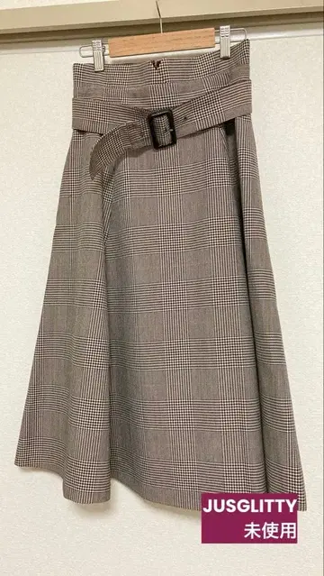 저스길리티 체크 스커트