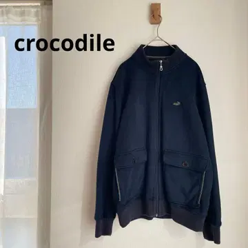 crocodile 크로커다일 M 네이비 플리스 후드티 블루종