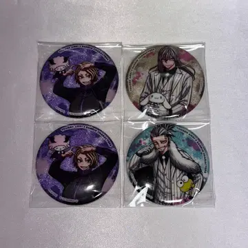 토겐안키 산리오 캔뱃지 시크릿 모테라 신몬, 렌스이케이, 토겐 신야 4점