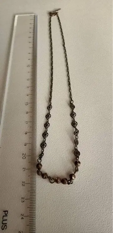 C36 빈티지 브라운 비즈 목걸이