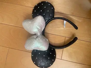 미니 귀 머리띠 블랙 핑크