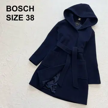 [ 새상품급 ] 보쉬 후디드 코트 울 허리 벨트 엘레강트 (9815)
