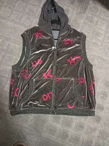 이타리야 후드 부착 벨로아 캐주얼 베스트 사이즈 15