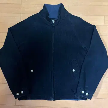 리버서블 자켓 블랙 코듀로이 네이비 나일론 자켓