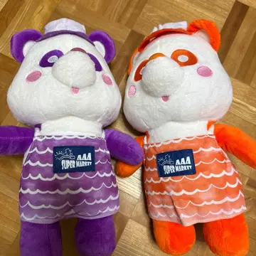 AAA SUPER MARKET 봉제 인형 2체 세트