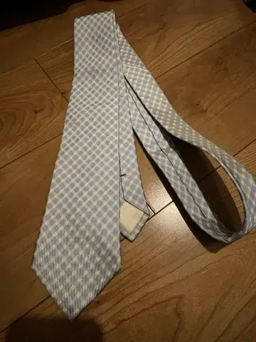 질 샌더 스카이블루 체크 넥타이