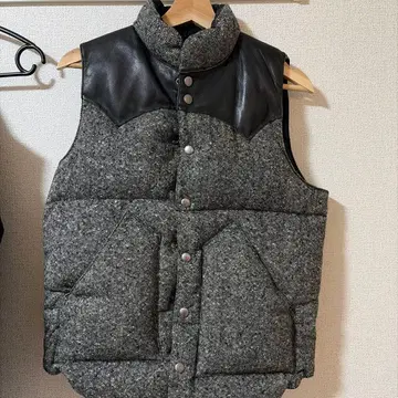 [ 새상품급 ] 로키 마운틴 다운 베스트 해리스 트위드 가죽